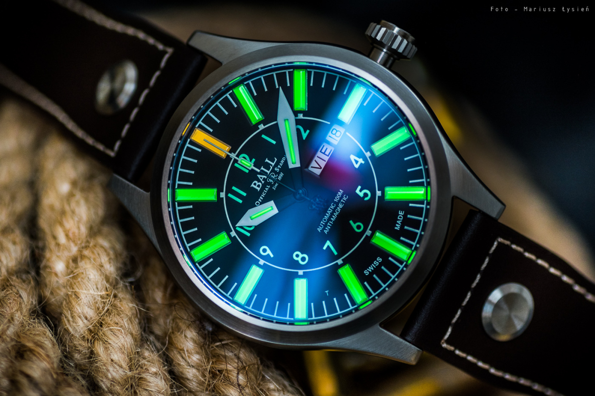zegarek Ball NM1080C-LF13-BK automatyczny męski Engineer Master II Engineer Master II Aviator - miniatura 6
