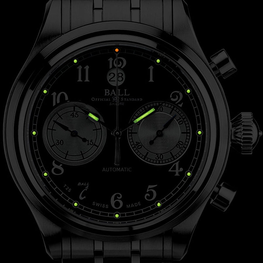 zegarek Ball CM1052D-L2J-GY Cannonball męski z chronograf Trainmaster - miniatura 3