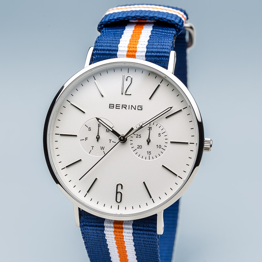 Bering 14240-404 zegarek srebrny klasyczny Classic pasek - miniatura 5