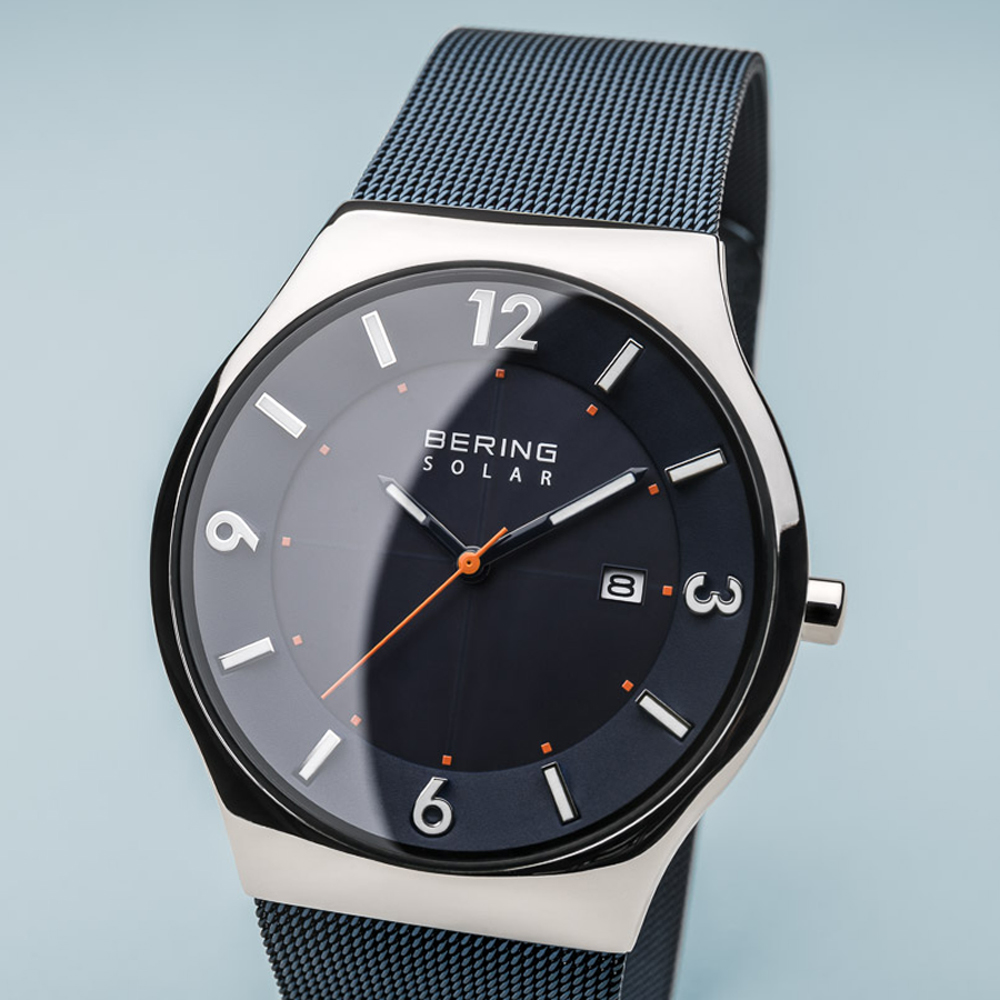 Bering 14440-307 zegarek srebrny klasyczny Solar bransoleta - miniatura 5