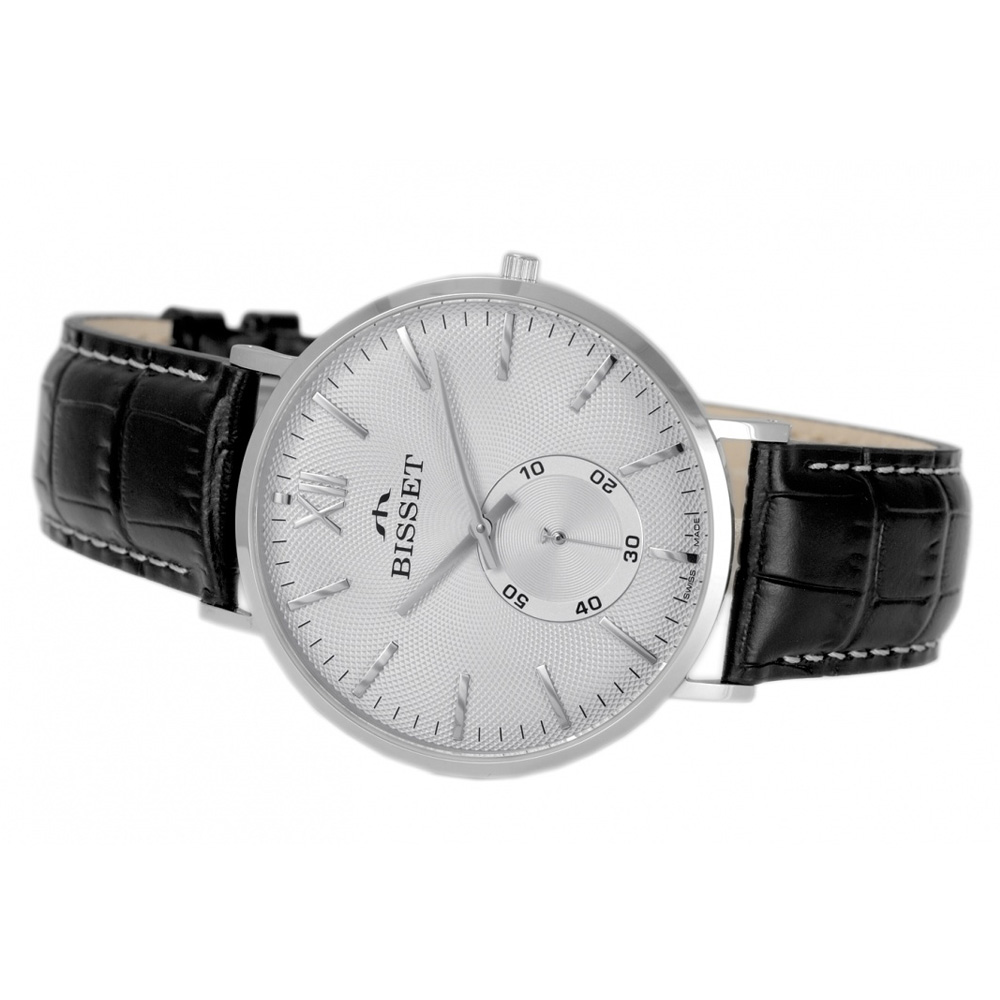 Bisset BSCE74SWSX03BX zegarek srebrny klasyczny Klasyczne pasek - miniatura 5