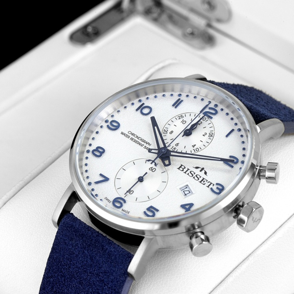 zegarek Bisset BSCE84SASD05AX męski z chronograf Klasyczne - miniatura 3