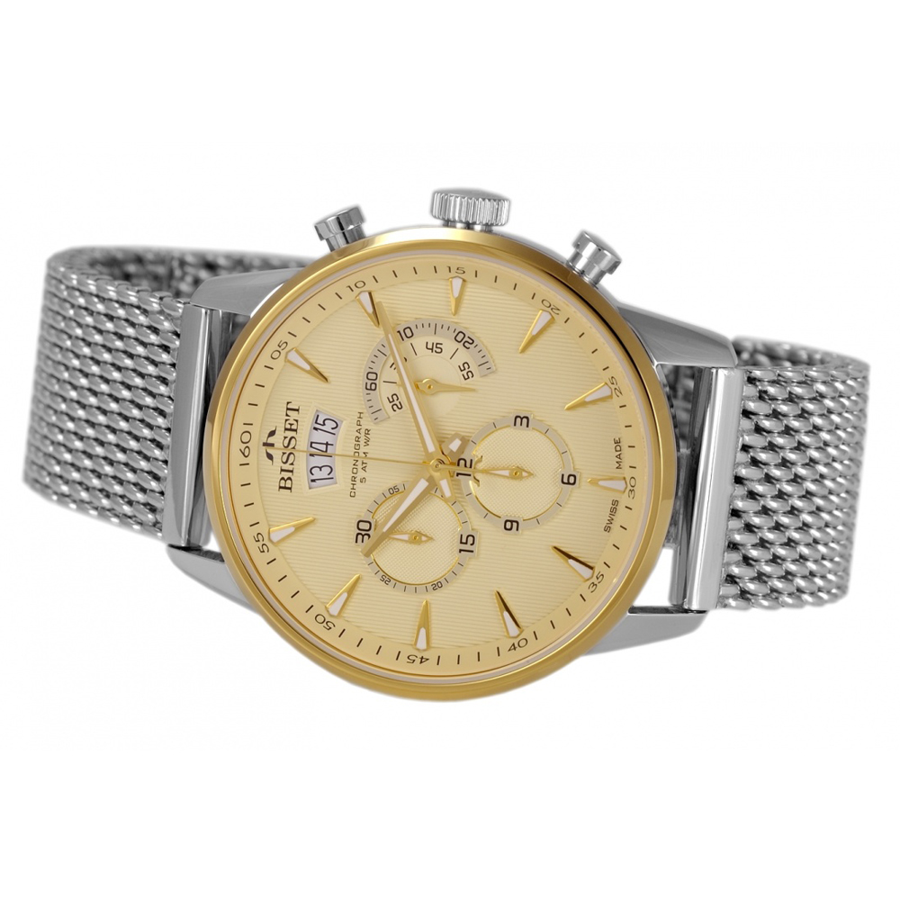 zegarek Bisset BSDE88TIGX05AX męski z chronograf Klasyczne - miniatura 5