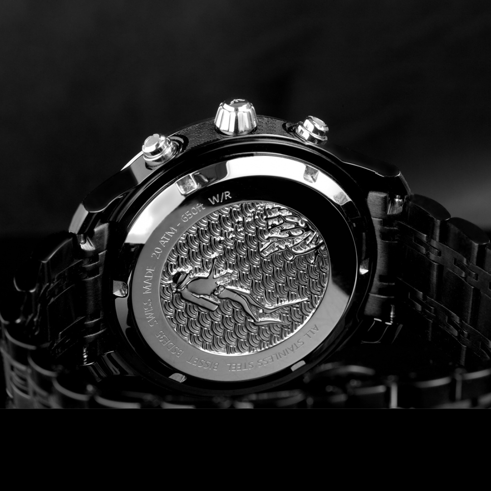 zegarek Bisset BSDE95TISB20AX Scuba Diving męski z chronograf Męskie - miniatura 3