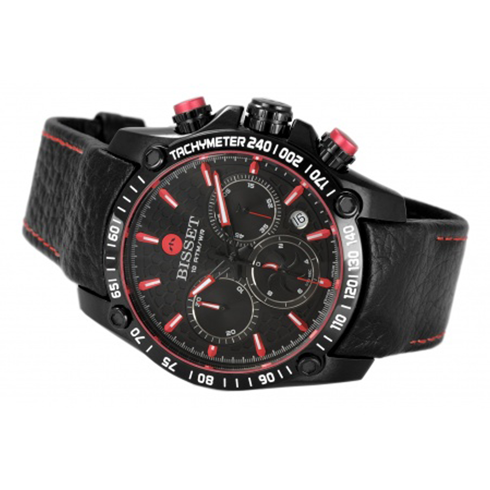 zegarek Bisset BSCE98BIBX10AX MONZA RACING męski z chronograf Sportowe - miniatura 6