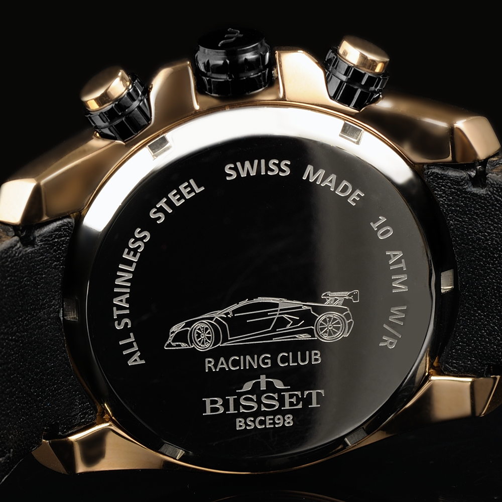 zegarek Bisset BSCE98RIBX10AX MONZA RACING męski z chronograf Sportowe - miniatura 3