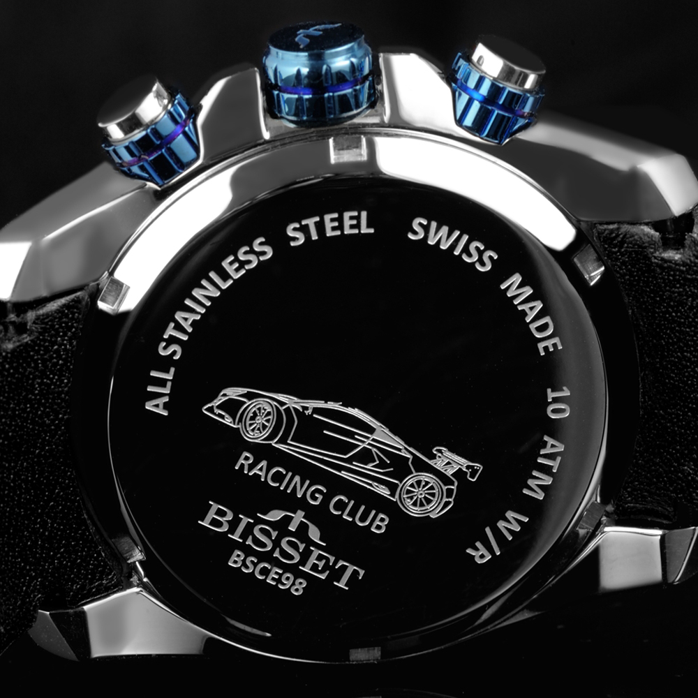 zegarek Bisset BSCE98SIDX10AX MONZA RACING męski z chronograf Sportowe - miniatura 3