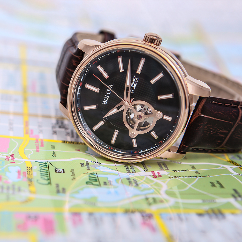 zegarek Bulova 97A109 różowe złoto Automatic - miniatura 7