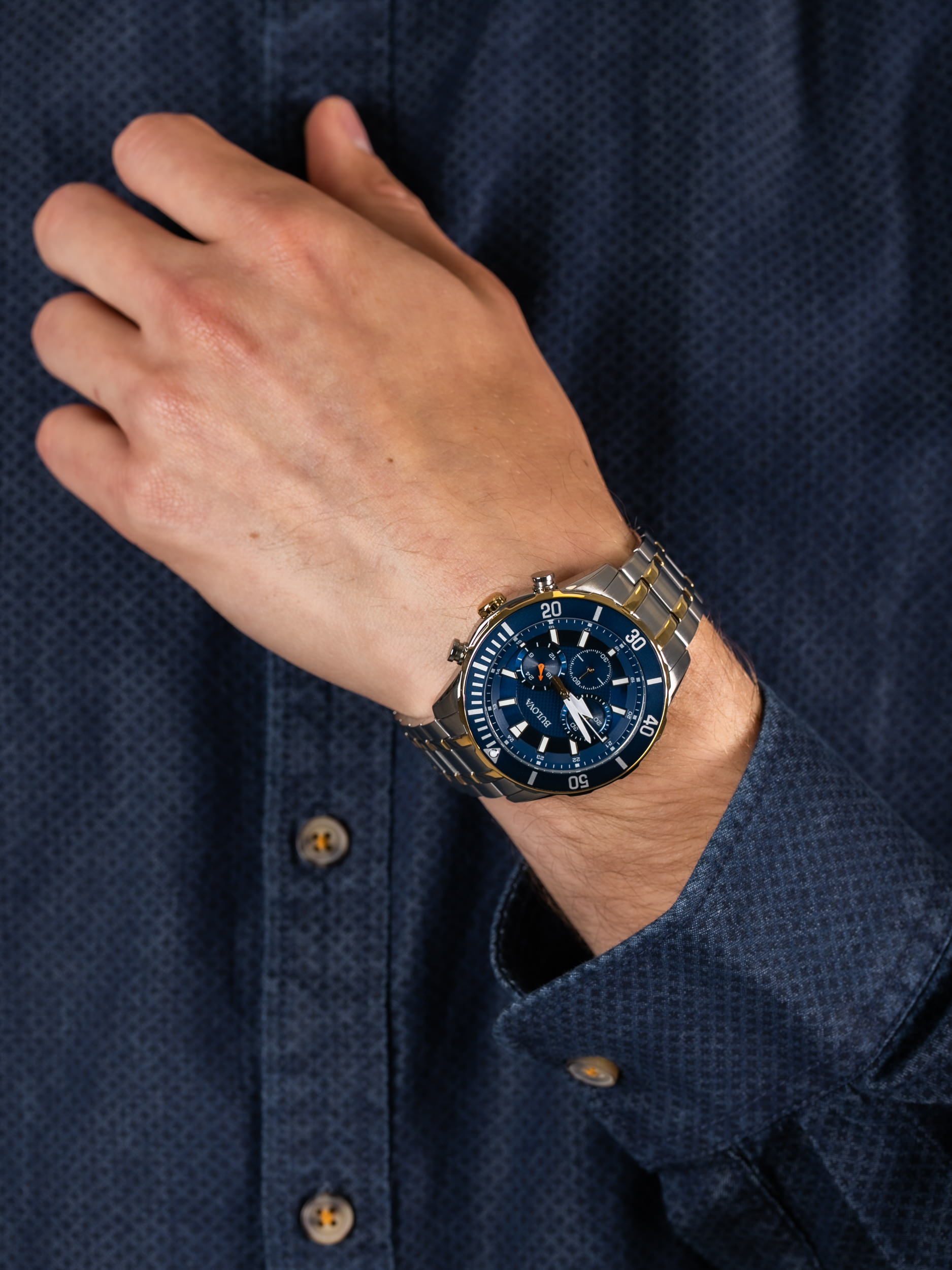 zegarek Bulova 98A246 męski z chronograf Chronograph C - miniatura 3