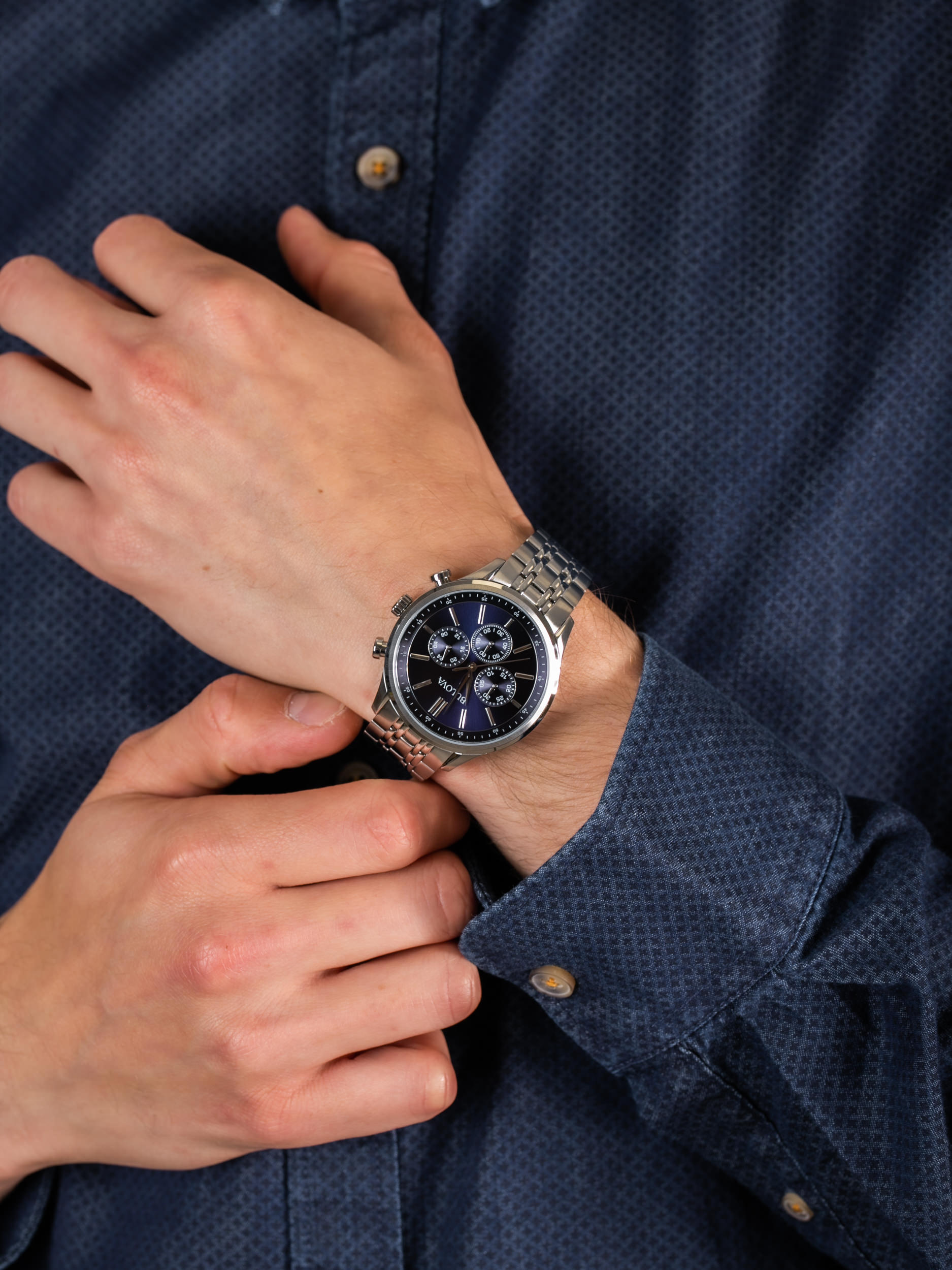 zegarek Bulova 96A210 męski z chronograf Classic - miniatura 3