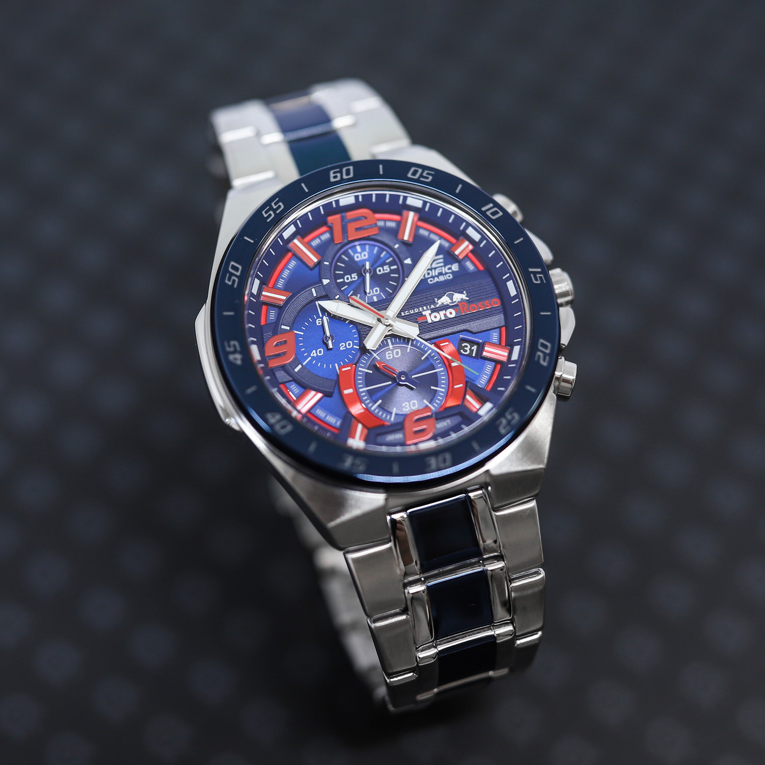 Edifice EFR-564TR-2AER zegarek srebrny sportowy EDIFICE Premium bransoleta