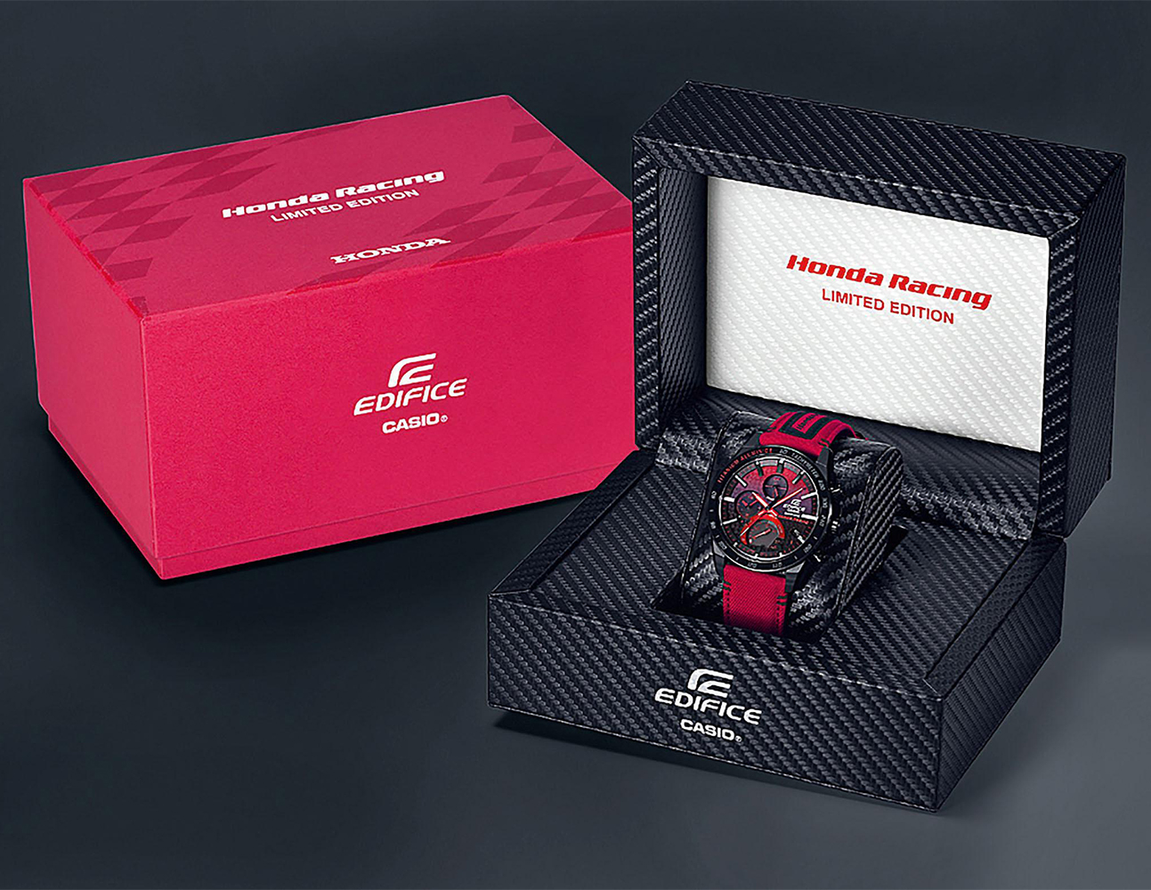 Edifice EQB-1000HRS-1AER Honda Racing Limited Edition zegarek sportowy EDIFICE Premium - miniatura 4