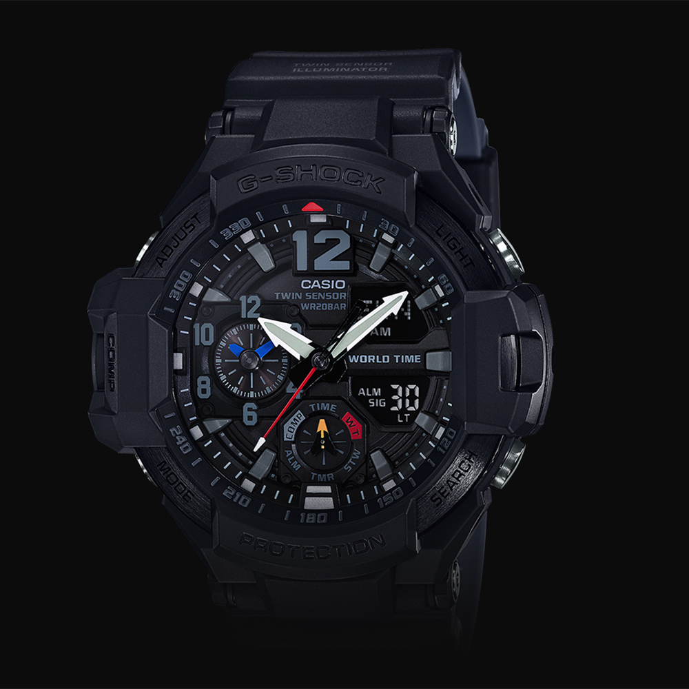 zegarek G-Shock GA-1100-1A1ER męski z termometr G-Shock - miniatura 3