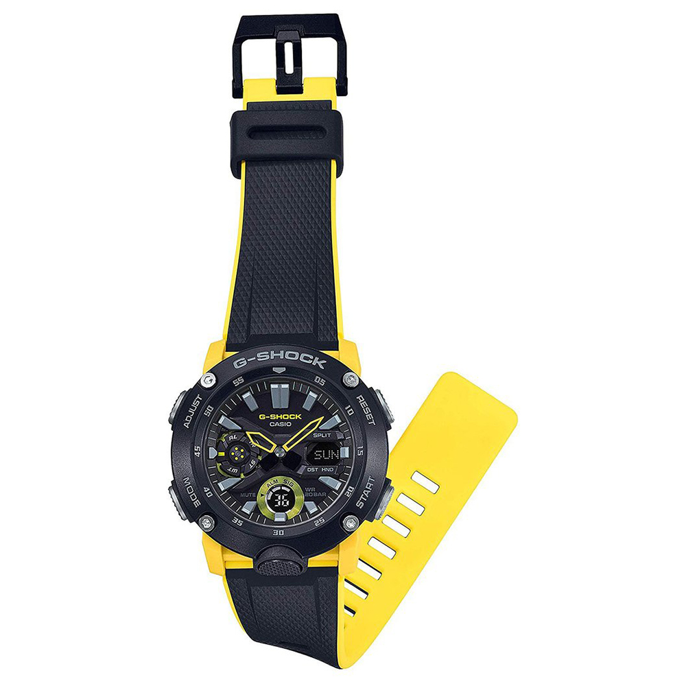 G-Shock GA-2000-1A9ER zegarek męski sportowy G-Shock pasek