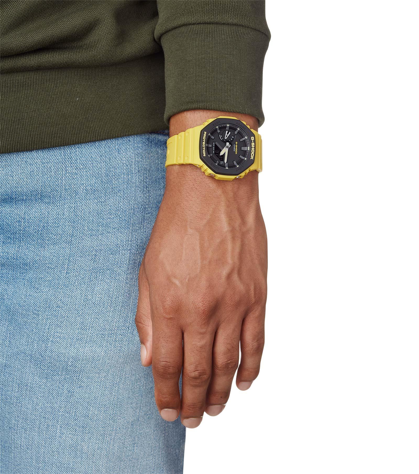 G-Shock GA-2110SU-9AER zegarek żółty sportowy G-Shock pasek