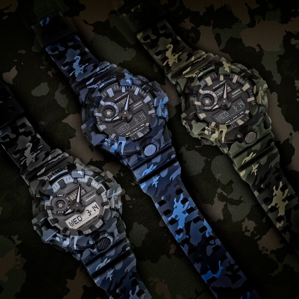 G-Shock GA-700CM-2AER G-Shock zegarek męski sportowy mineralne - miniatura 8