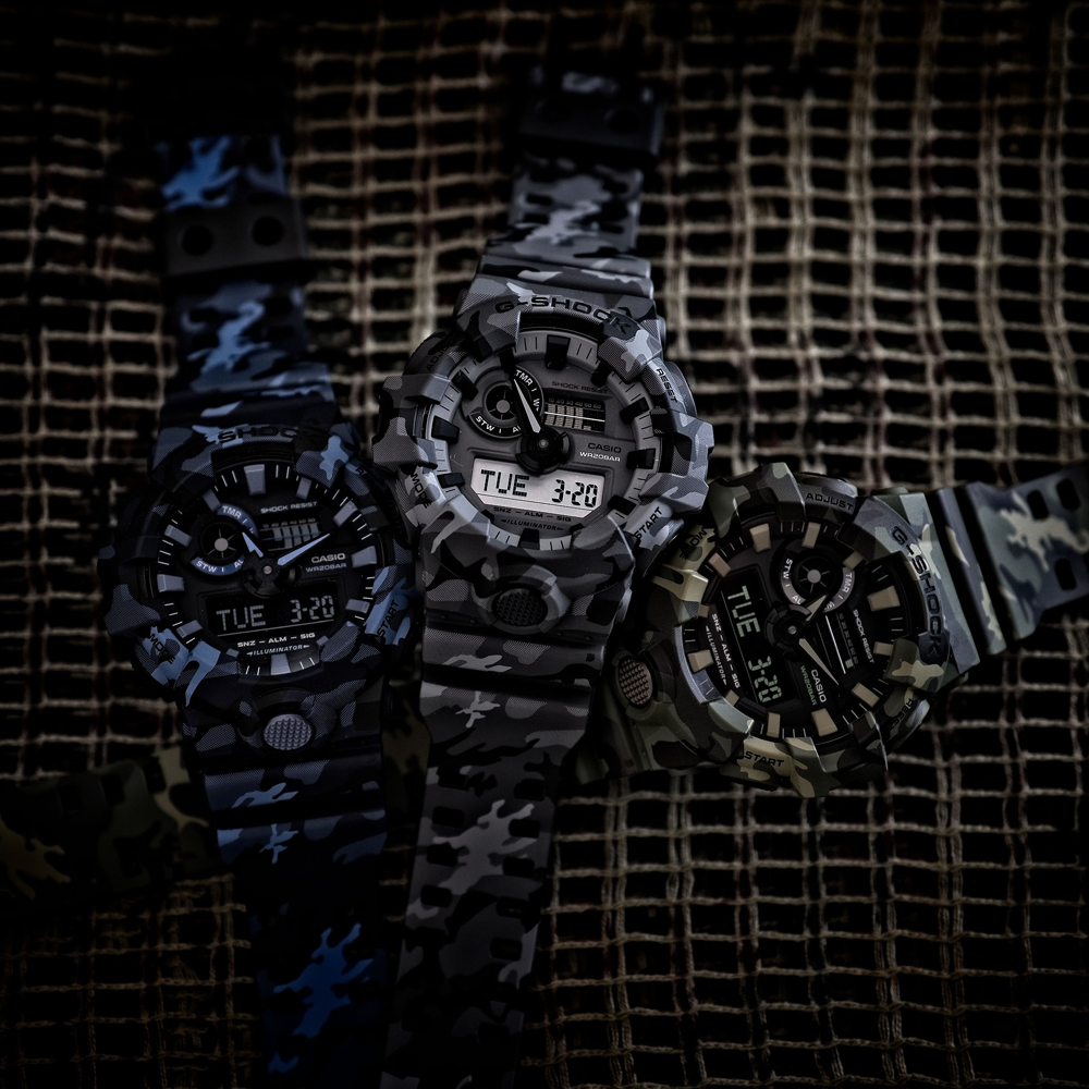 G-Shock GA-700CM-8AER zegarek szary sportowy G-Shock pasek - miniatura 5