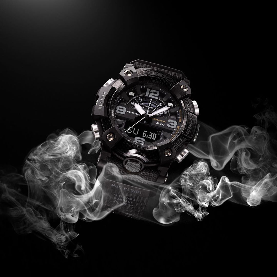 smartwatch G-Shock GG-B100-1BER Mudmaster Carbon Core Black Out G-SHOCK Master of G mineralne