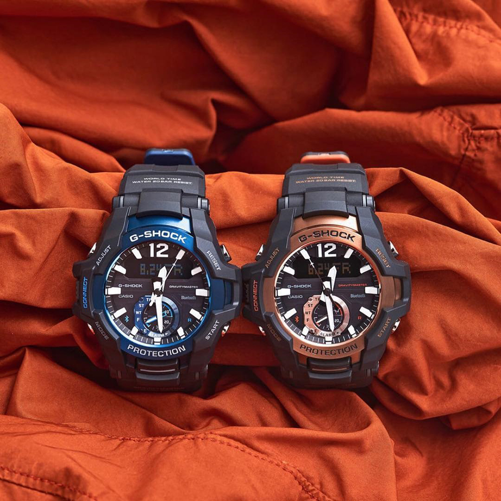 G-Shock GR-B100-1A2ER GRAVITYMASTER BLUETOOTH SYNC G-SHOCK Master of G sportowy zegarek czarny
