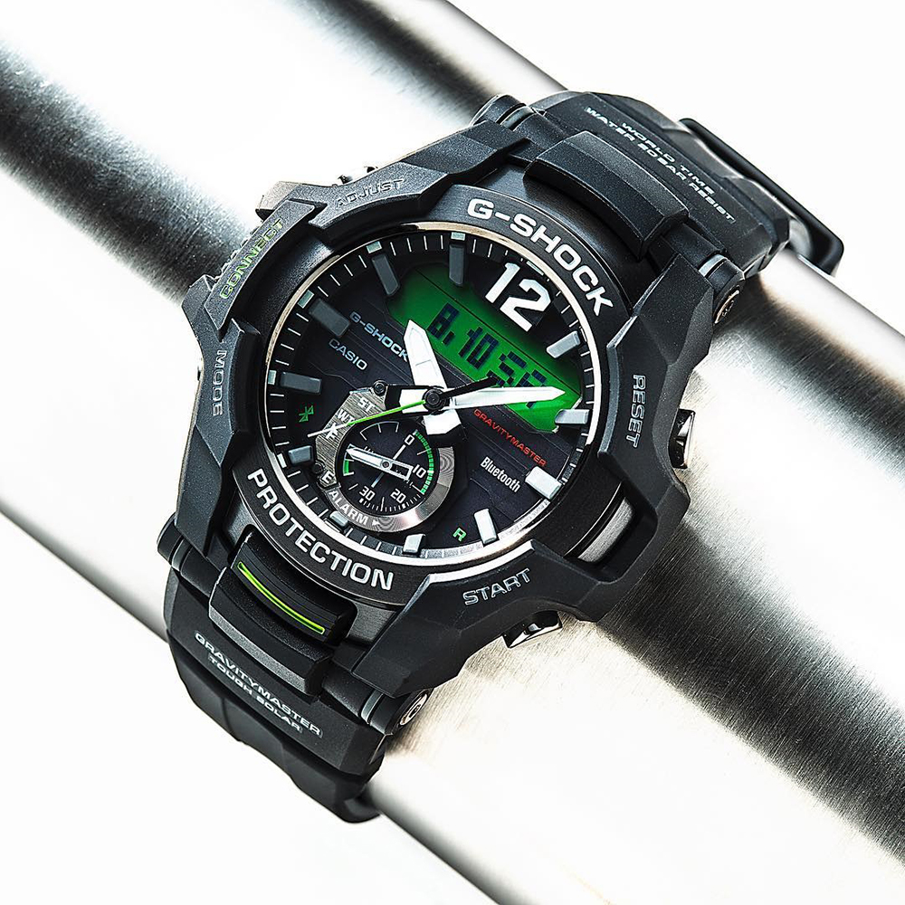 G-Shock GR-B100-1A3ER zegarek czarny sportowy G-SHOCK Master of G pasek