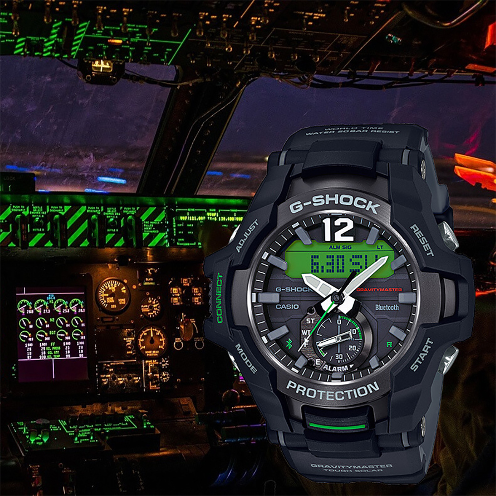 G-Shock GR-B100-1A3ER zegarek męski sportowy G-SHOCK Master of G pasek