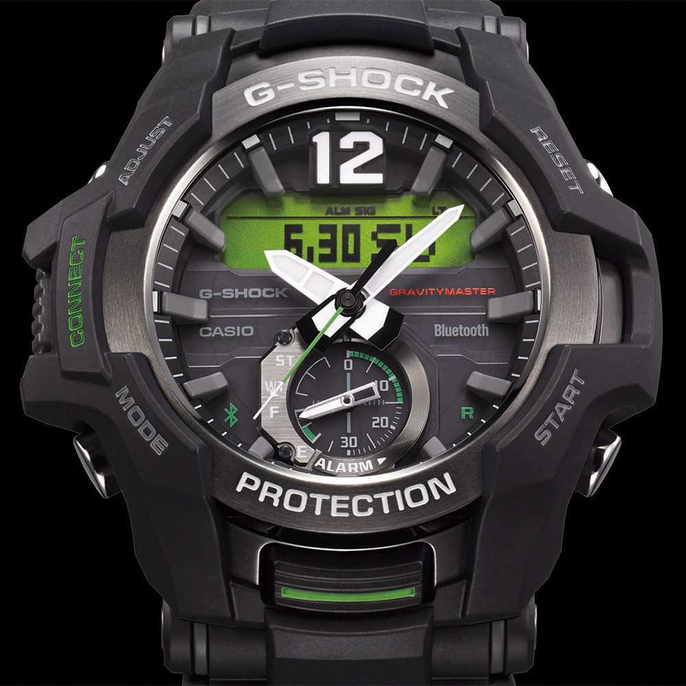G-Shock GR-B100-1A3ER G-SHOCK Master of G GRAVITYMASTER BLUETOOTH SYNC zegarek męski sportowy mineralne