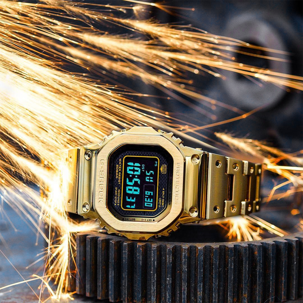 G-Shock GMW-B5000GD-9ER zegarek złoty sportowy G-SHOCK Specials bransoleta