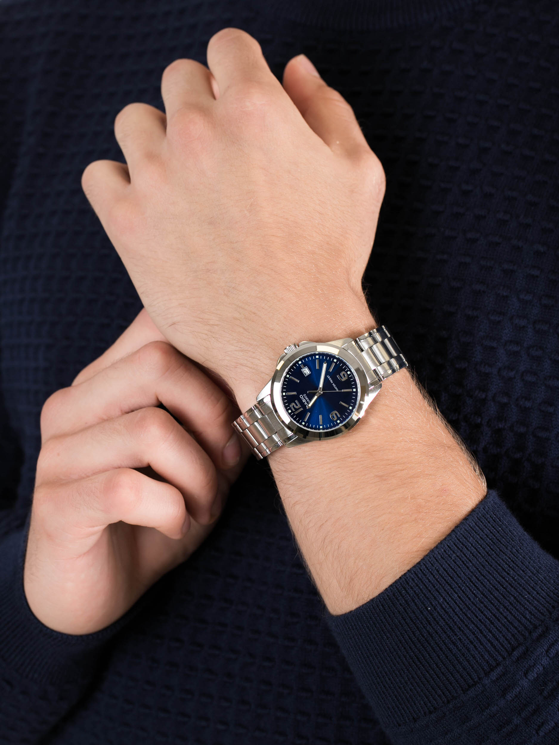 Casio MTP-1259D-2A męski zegarek Klasyczne bransoleta