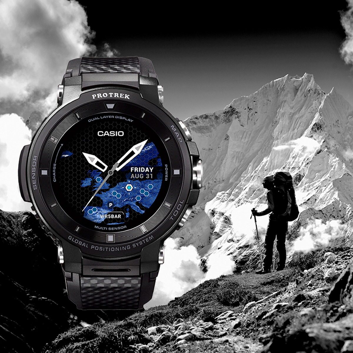 zegarek ProTrek WSD-F30-BKAAE ProTrek Smart męski z barometr ProTrek - miniatura 3