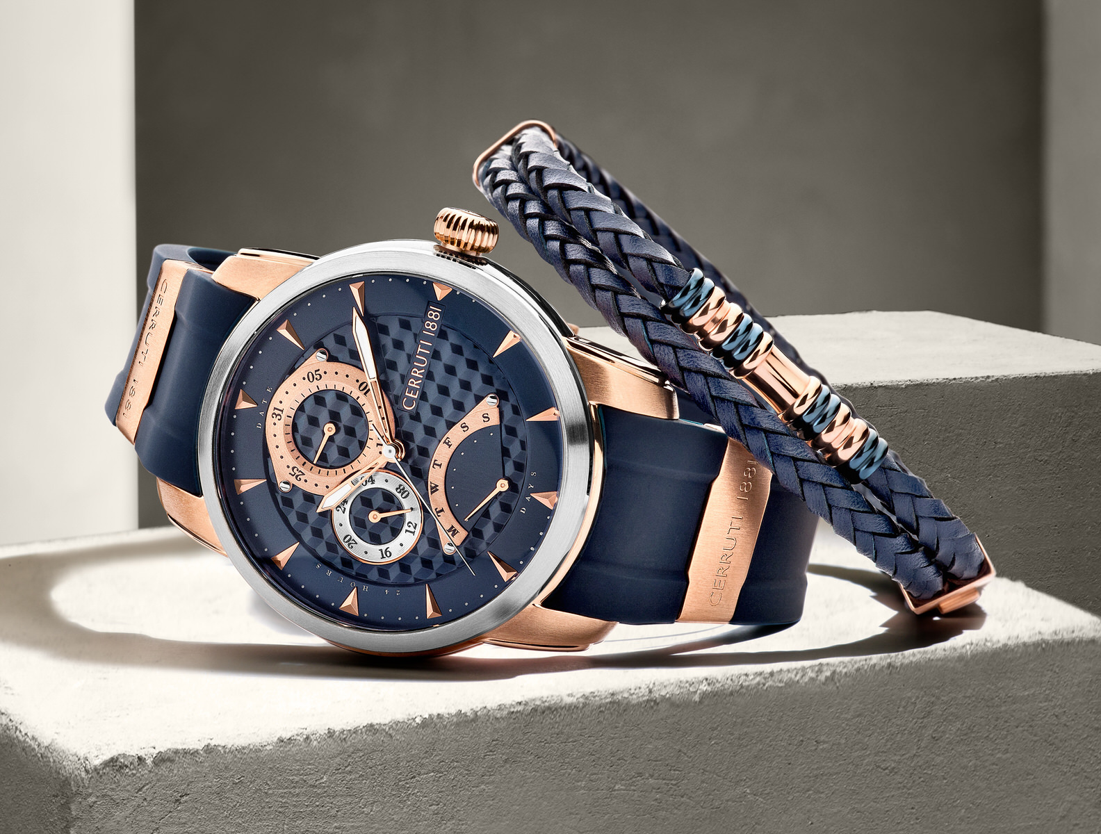 Cerruti 1881 CRA21607 męski zegarek Tesero pasek - miniatura 2