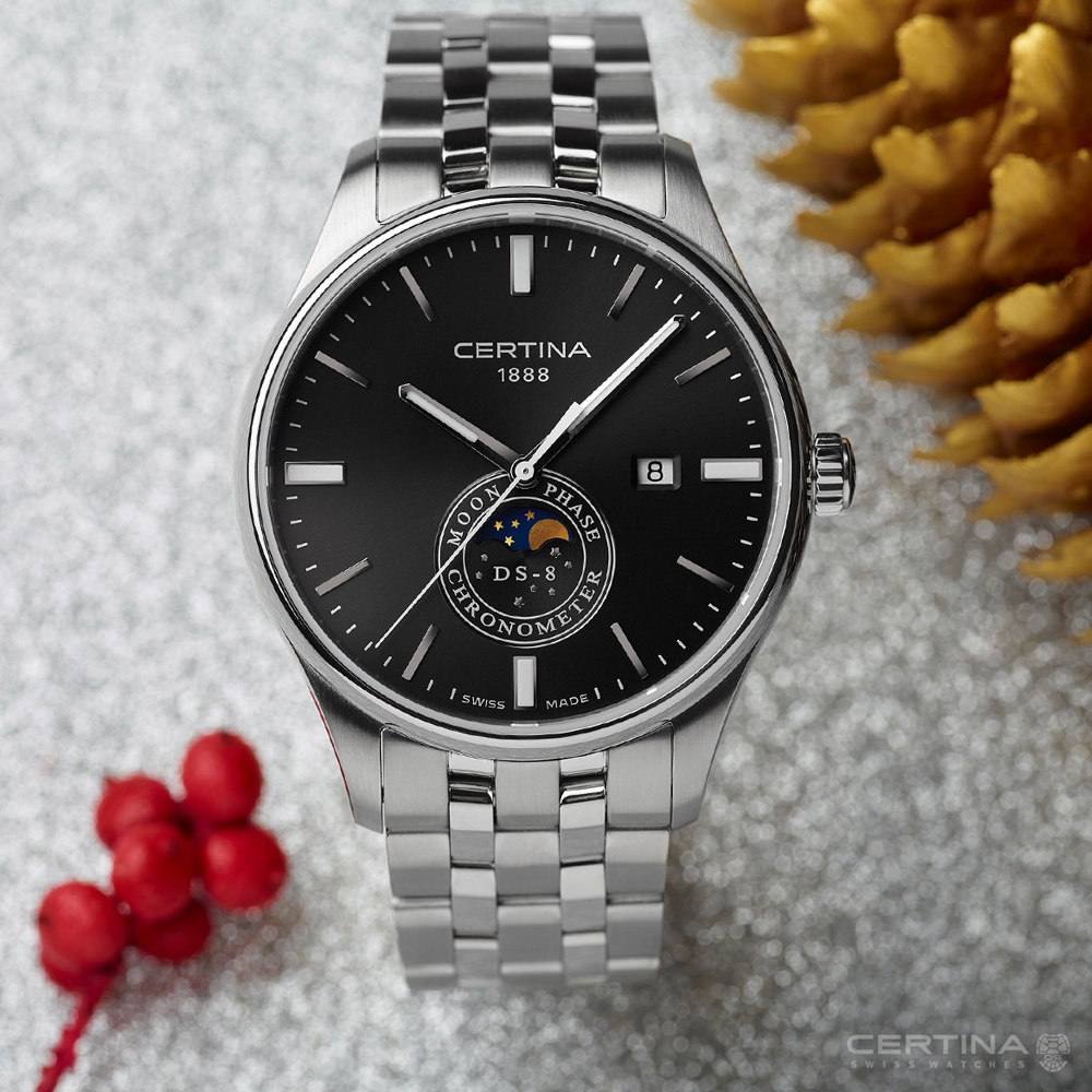 Certina C033.457.11.051.00 DS-8 Moon Phase zegarek klasyczny DS-8
