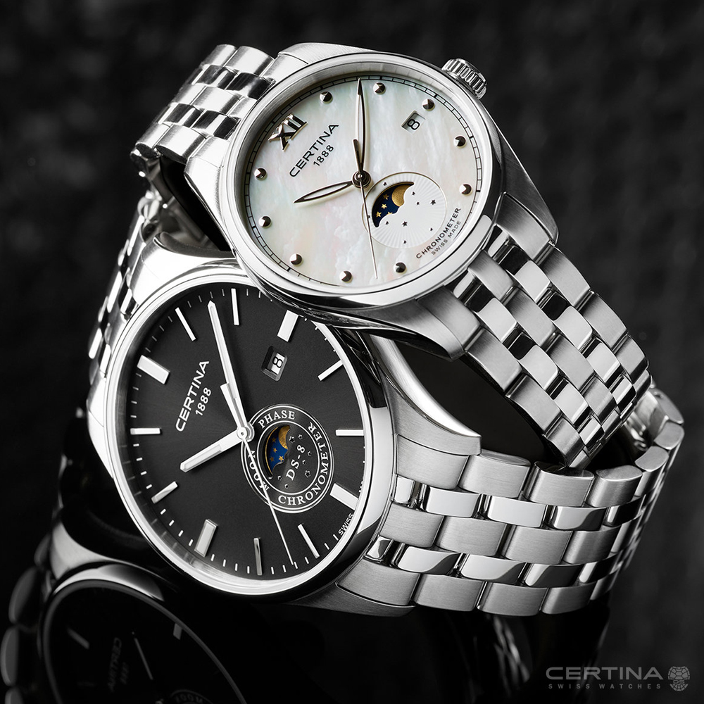 zegarek Certina C033.457.11.051.00 kwarcowy męski DS-8 DS-8 Moon Phase