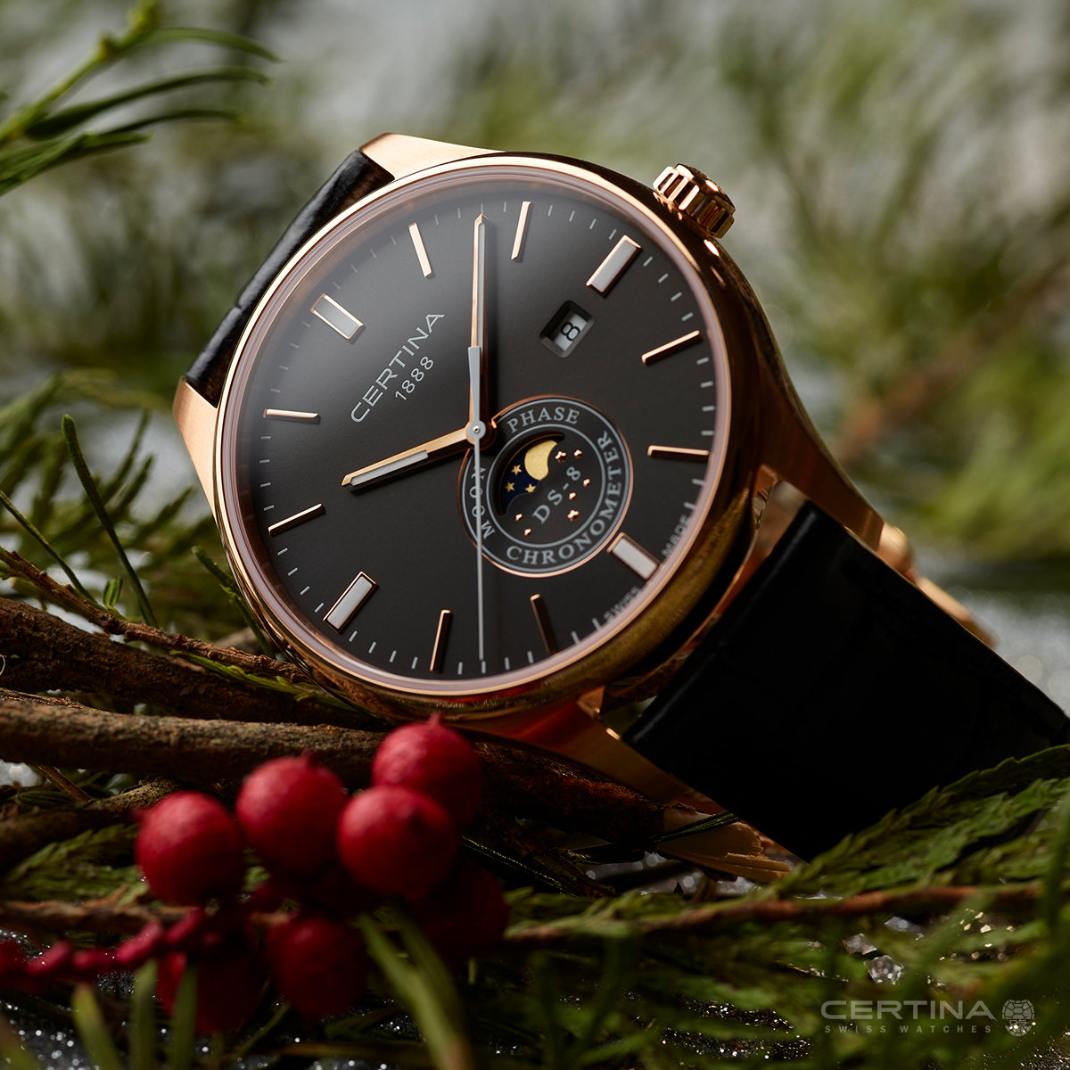 Certina C033.457.36.051.00 DS-8 Moon Phase zegarek klasyczny DS-8 - miniatura 8