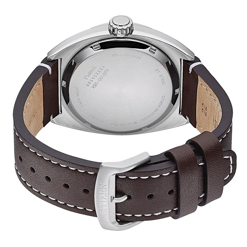 Citizen NJ0100-38X zegarek srebrny klasyczny Automat pasek - miniatura 5