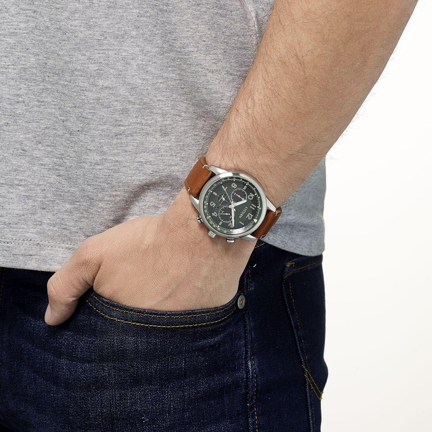 Citizen CA4420-21X zegarek srebrny sportowy Chrono pasek - miniatura 8