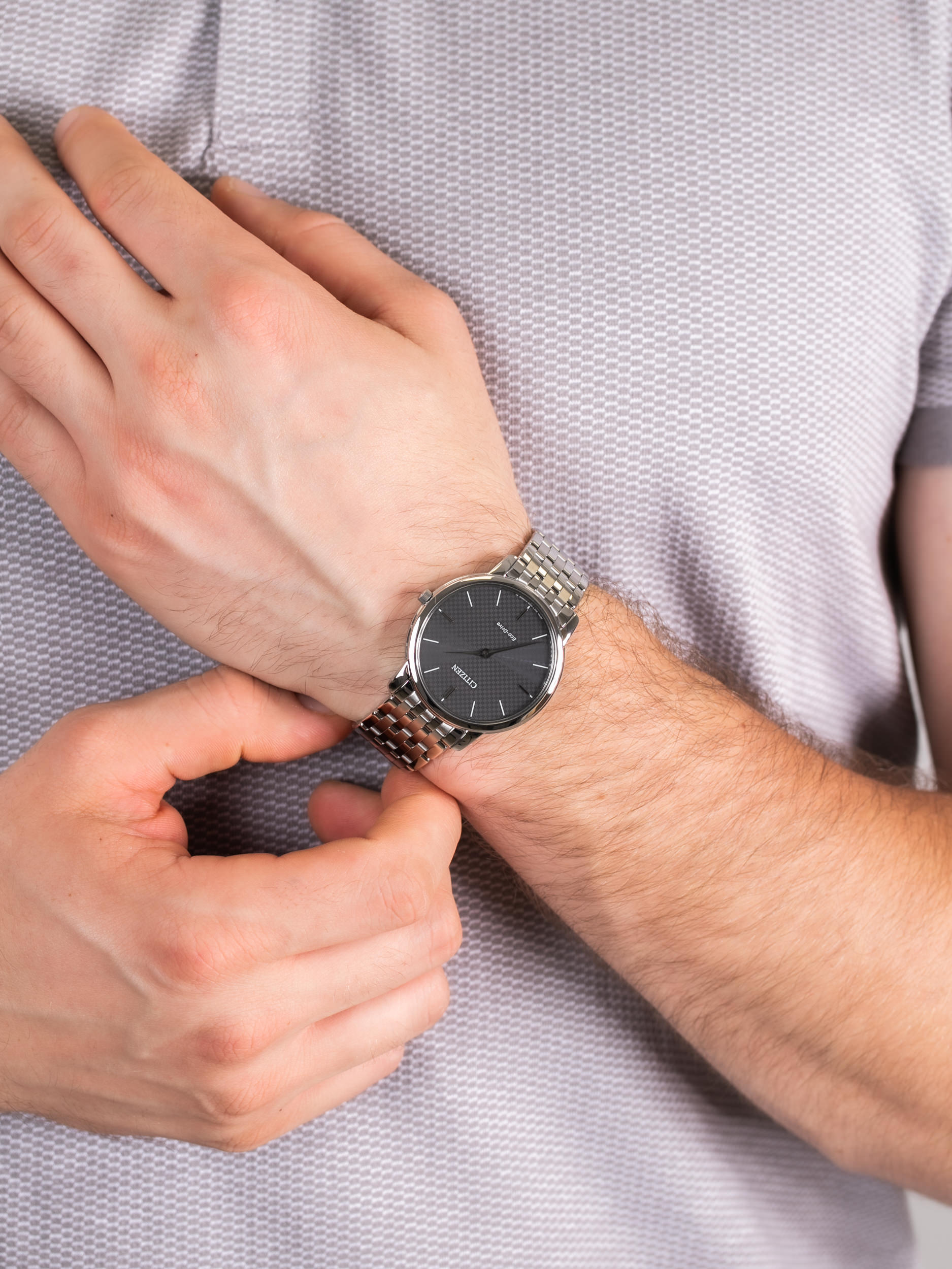 Citizen AR1130-81H męski zegarek Ecodrive bransoleta - miniatura 3