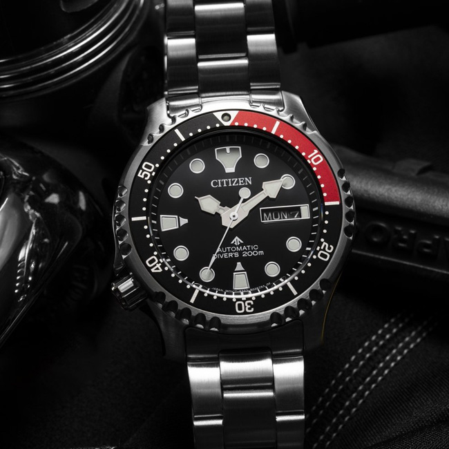 Citizen NY0085-86EE zegarek srebrny klasyczny Promaster bransoleta
