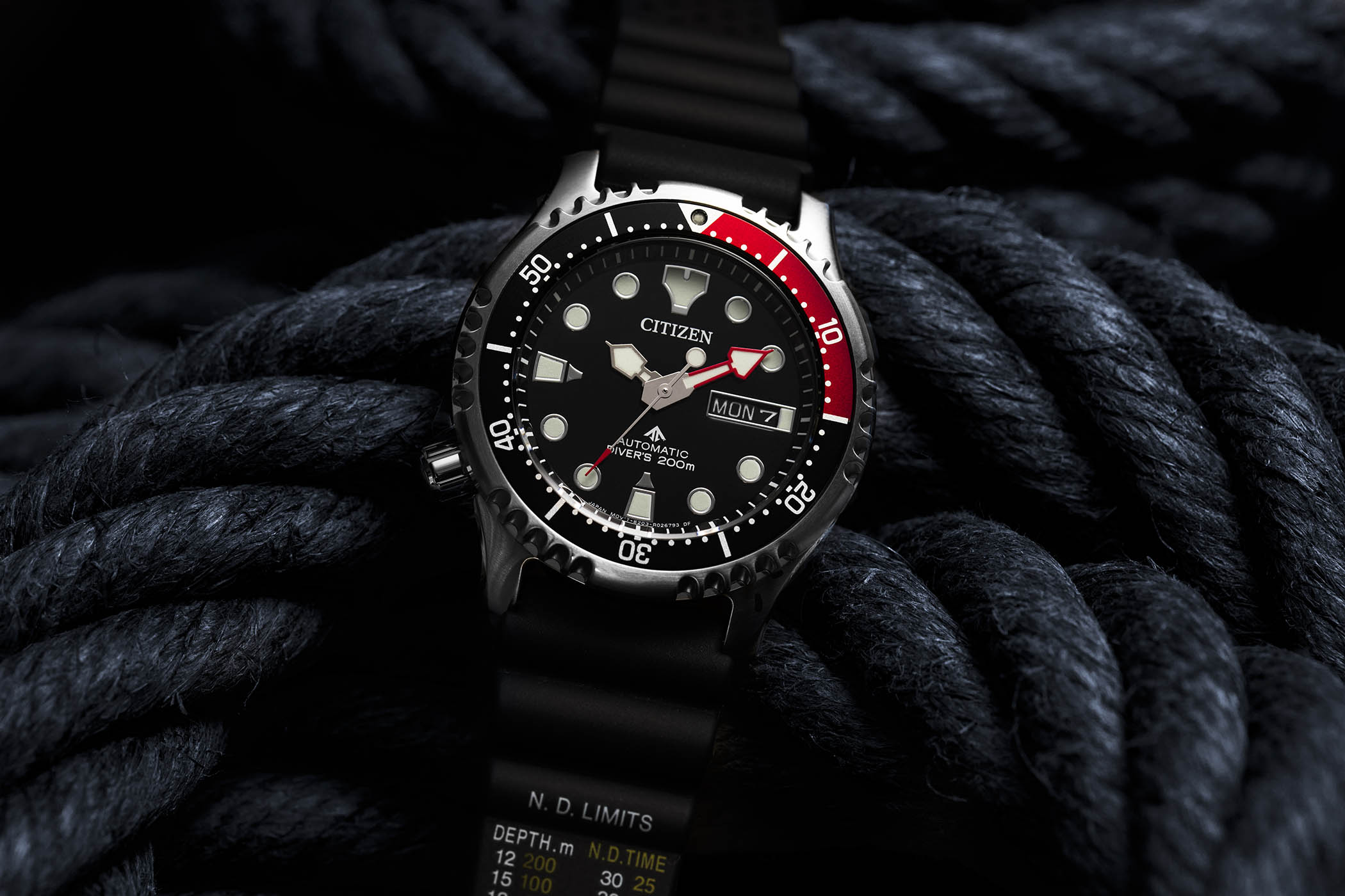 Citizen NY0087-13EE zegarek srebrny klasyczny Promaster pasek