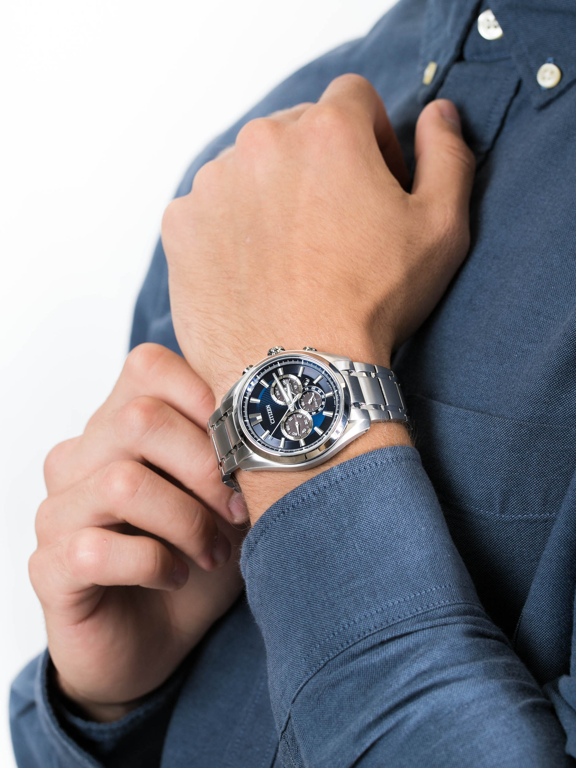 zegarek Citizen CA4010-58L męski z chronograf Titanium - miniatura 3