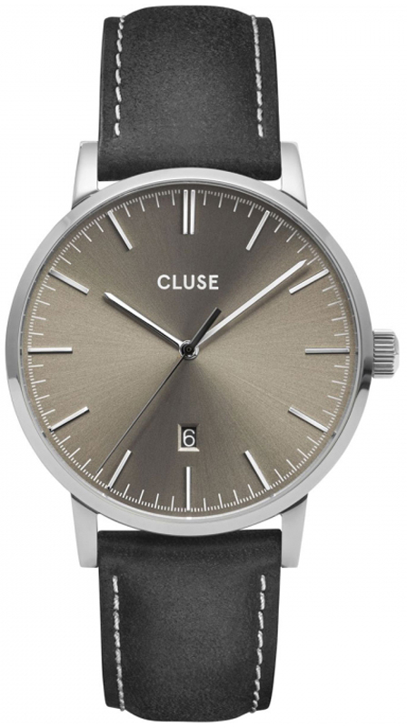 Cluse Pasek Silver Warm Grey/Black & Silver Mesh Strap Gift Box CG1519501001