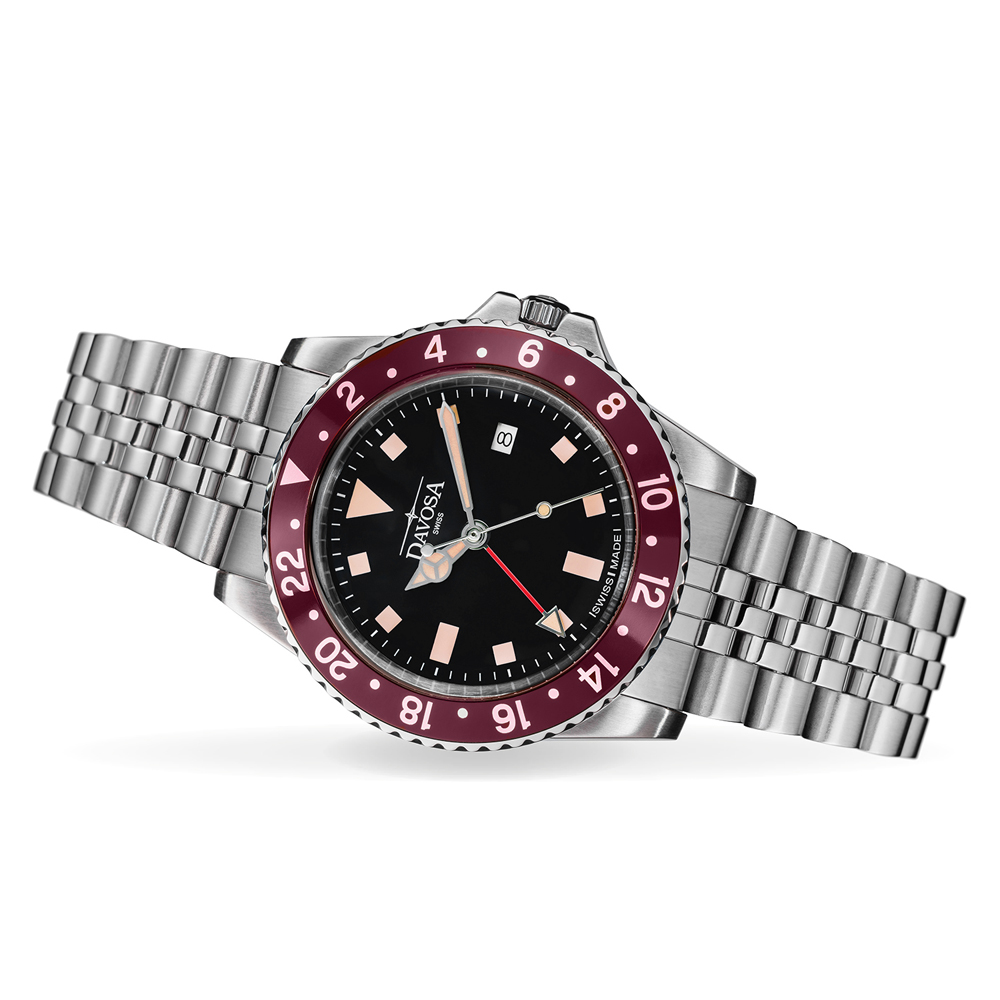 Davosa 163.500.60 zegarek srebrny klasyczny Diving bransoleta - miniatura 5
