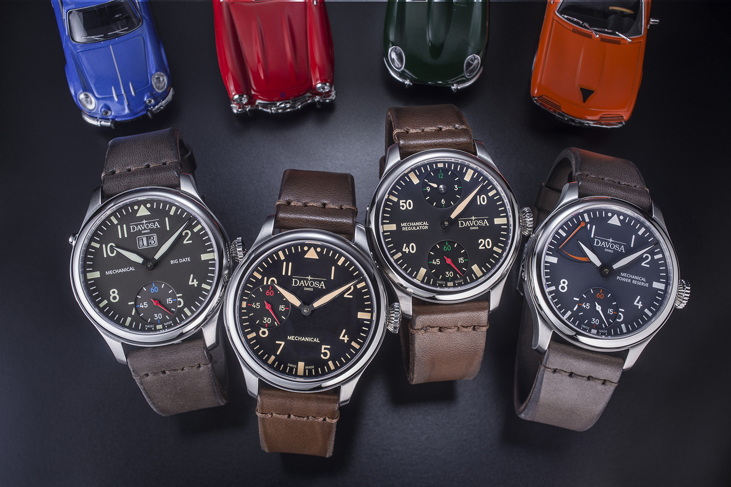 zegarek Davosa 160.500.66 mechaniczny męski Pilot PONTUS ALL STARS LIMITED EDITION - miniatura 6