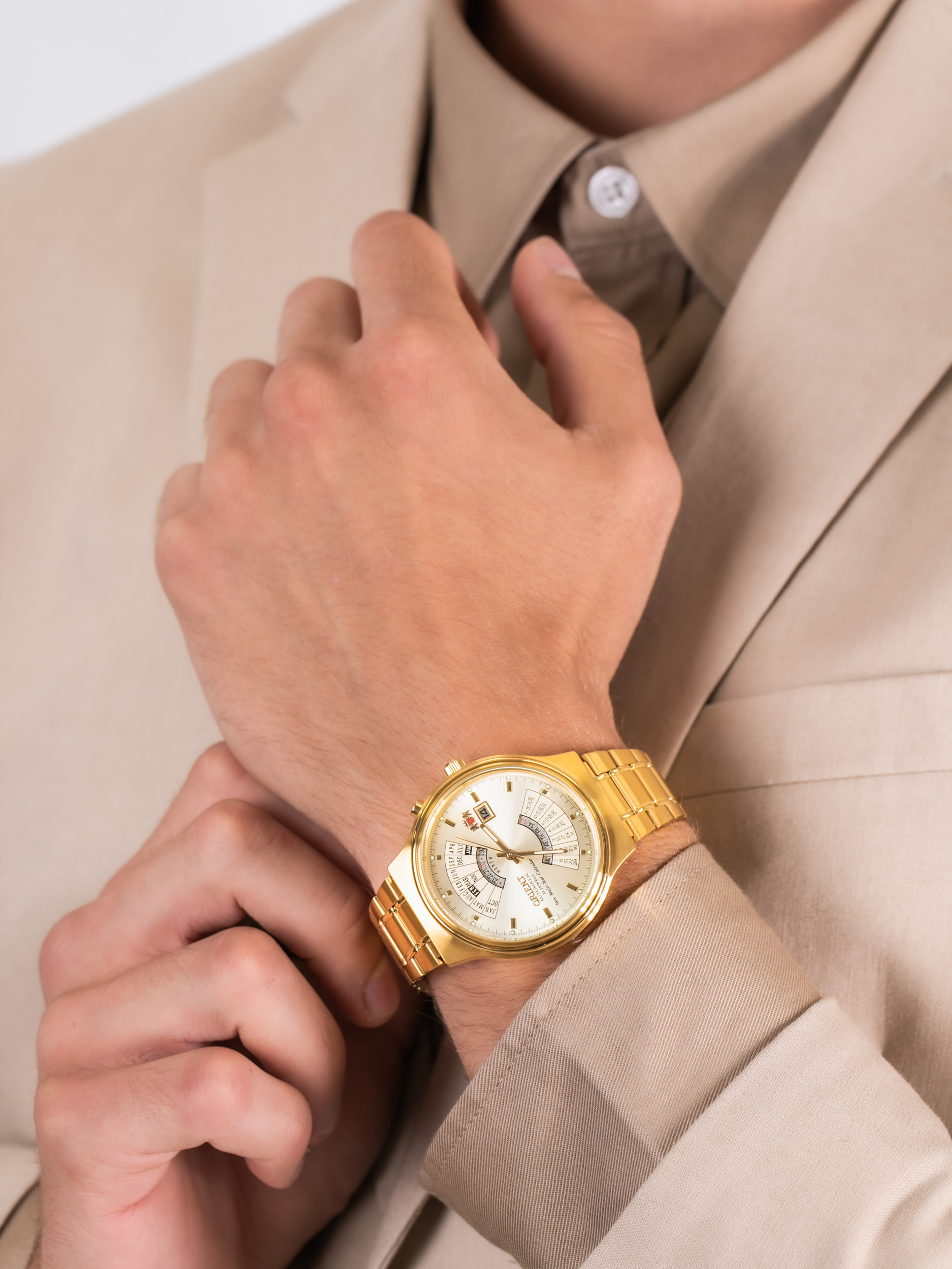 Orient FEU00008CW męski zegarek Contemporary bransoleta