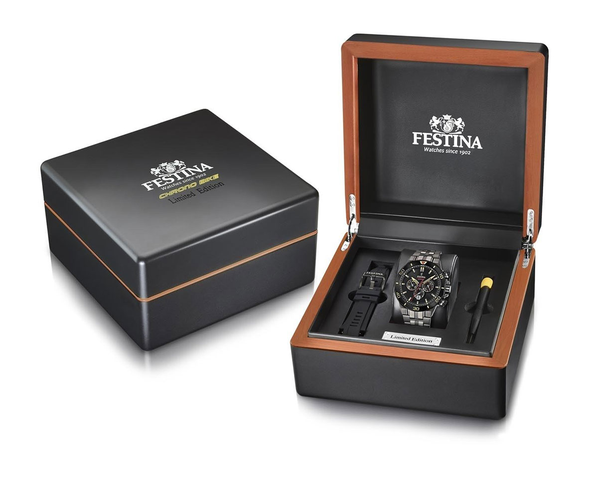 Festina F20453-1 zegarek srebrny sportowy Chrono Bike bransoleta - miniatura 5