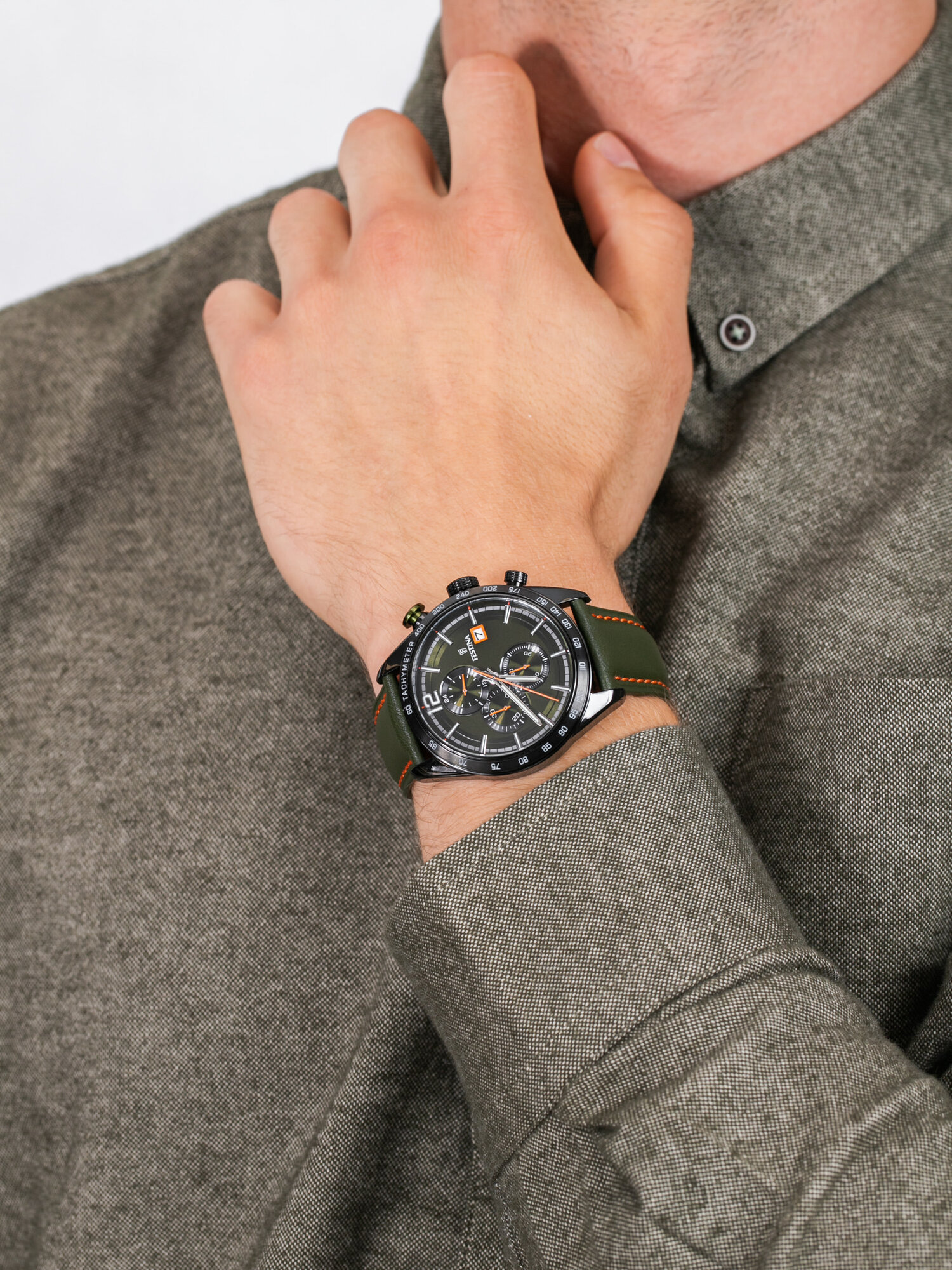 zegarek Festina F20344-6 Chronograph męski z tachometr Chronograf - miniatura 3