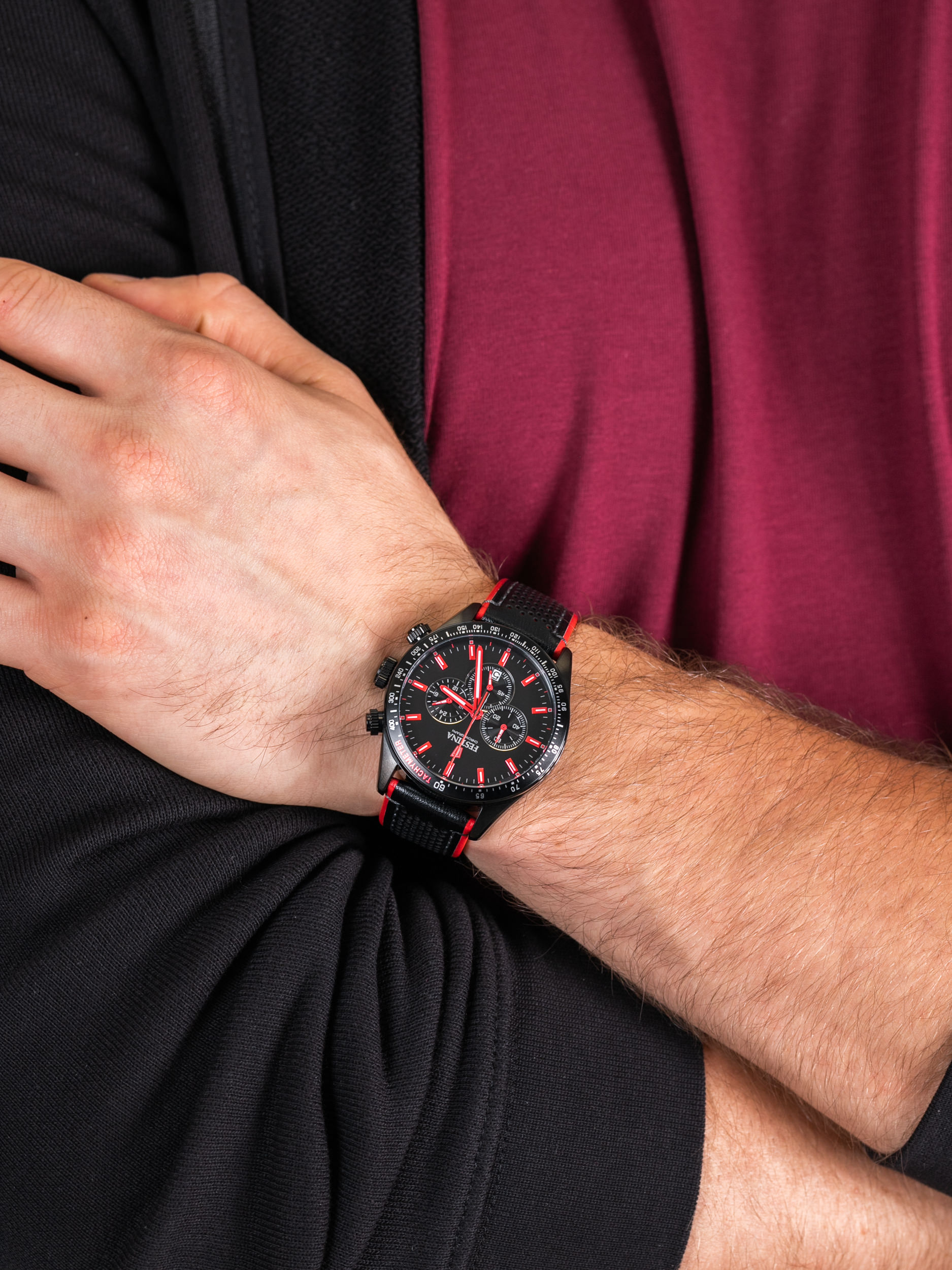 zegarek Festina F20359-4 The Originals Chronograph męski z tachometr Chronograf - miniatura 3