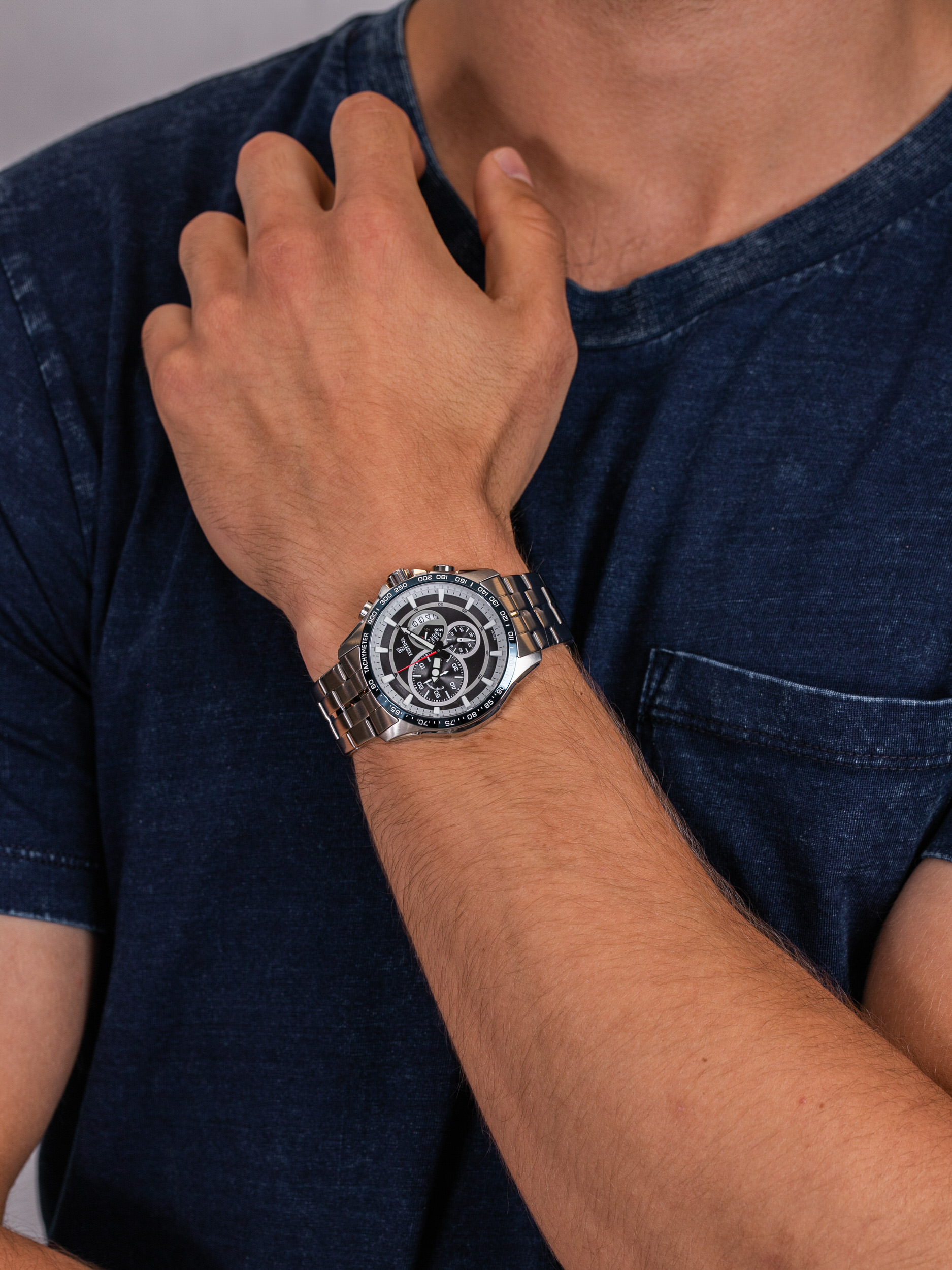 zegarek Festina F6850-1 Chrono Sport męski z tachometr Chronograf - miniatura 3