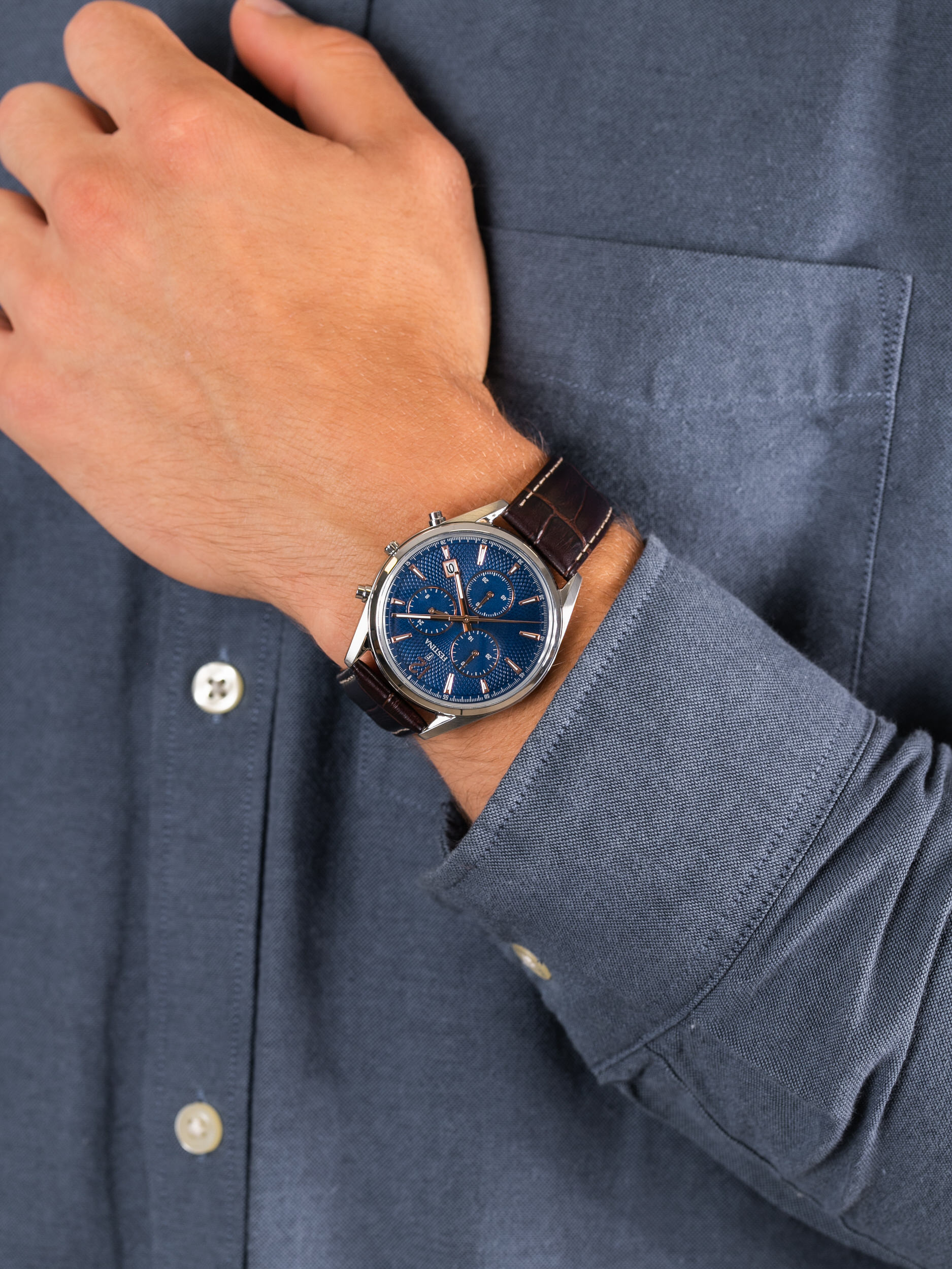 zegarek Festina F6860-6 Timeless Chronograph męski z chronograf Chronograf - miniatura 3
