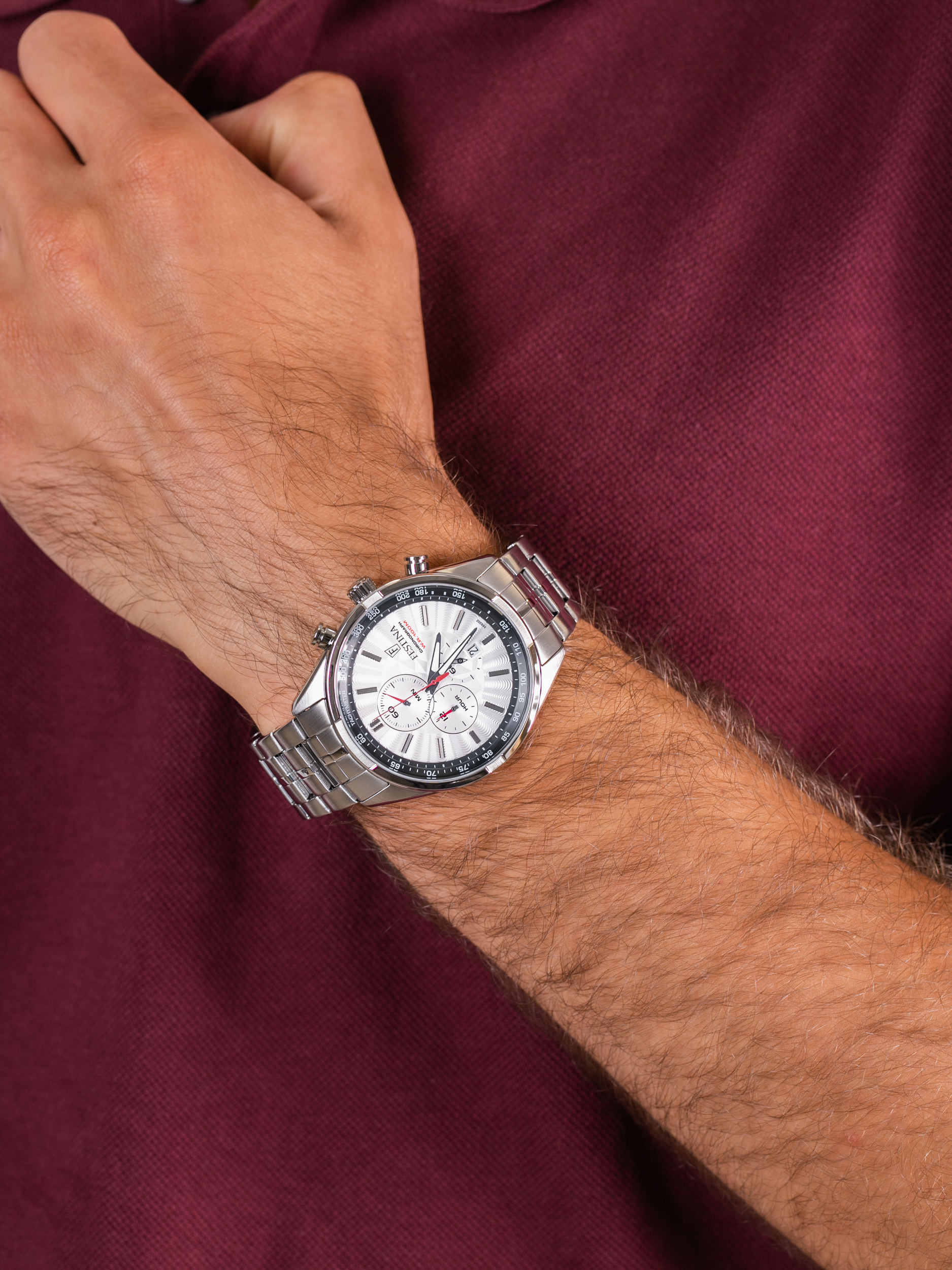 zegarek Festina F6863-2 Chrono Sport męski z tachometr Chronograf - miniatura 3