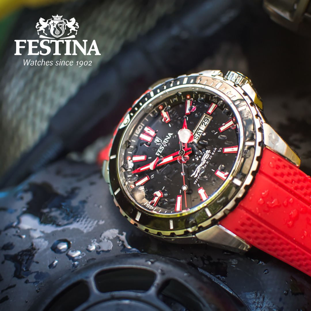 Festina F20378-6 zegarek srebrny sportowy Sport pasek - miniatura 5
